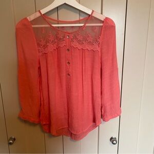 Mine coral colour blouse -Size S